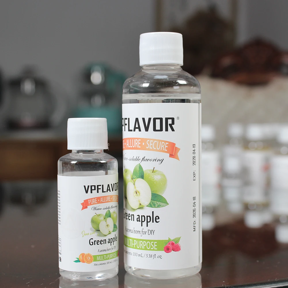 VPFLAVOR®PG Based Green Apple Water-Soluble Flavor Concentrate Flavoring Aroma Liiquid
VPFLAVOR®PG Based Green Apple Water-Soluble Flavor Concentrate Flavoring Aroma Liiquid