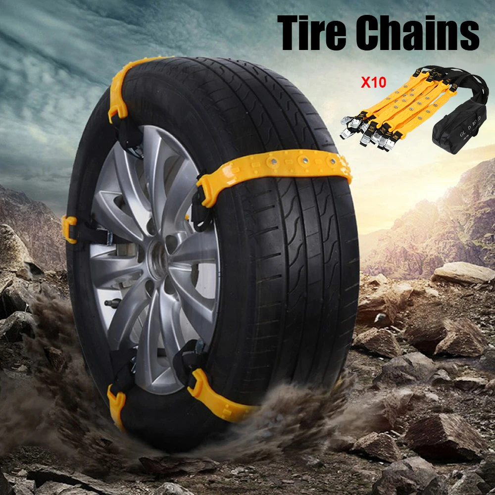 10pcs/set Anti-Skid Belt Car Wheel Straps With Storage Bag For Snow Mud Ice Auto Tire Chains Universal Safe Driving
10pcs/set Anti-Skid Belt Car Wheel Straps With Storage Bag For Snow Mud Ice Auto Tire Chains Universal Safe Driving