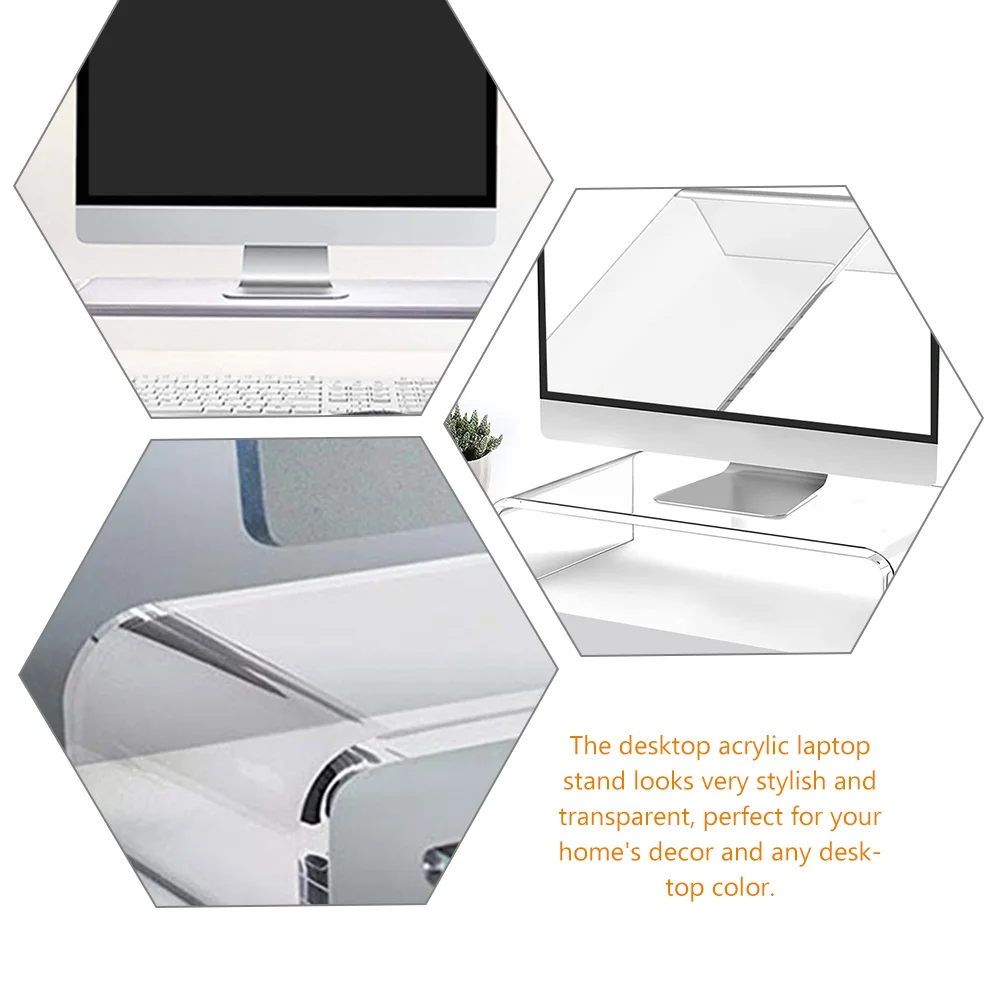 Acrylic Monitor Riser Stand Transparent Ergonomic Desktop ganizer Laptop Base Computer Storage Rack Heavy Duty for Keyboard
Acrylic Monitor Riser Stand Transparent Ergonomic Desktop ganizer Laptop Base Computer Storage Rack Heavy Duty for Keyboard