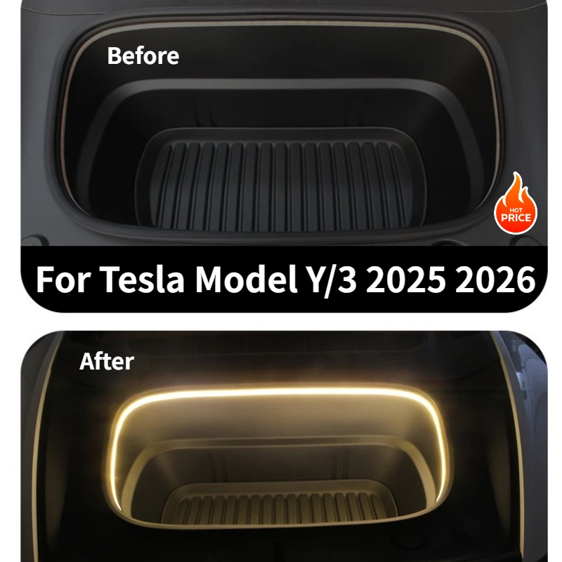 For Tesla Model Y Juniper Model 3 Highland 2025 Front Trunk Frunk LED Ambient Surround Light Flexible Silicone Strip Accessories
For Tesla Model Y Juniper Model 3 Highland 2025 Front Trunk Frunk LED Ambient Surround Light Flexible Silicone Strip Accessories