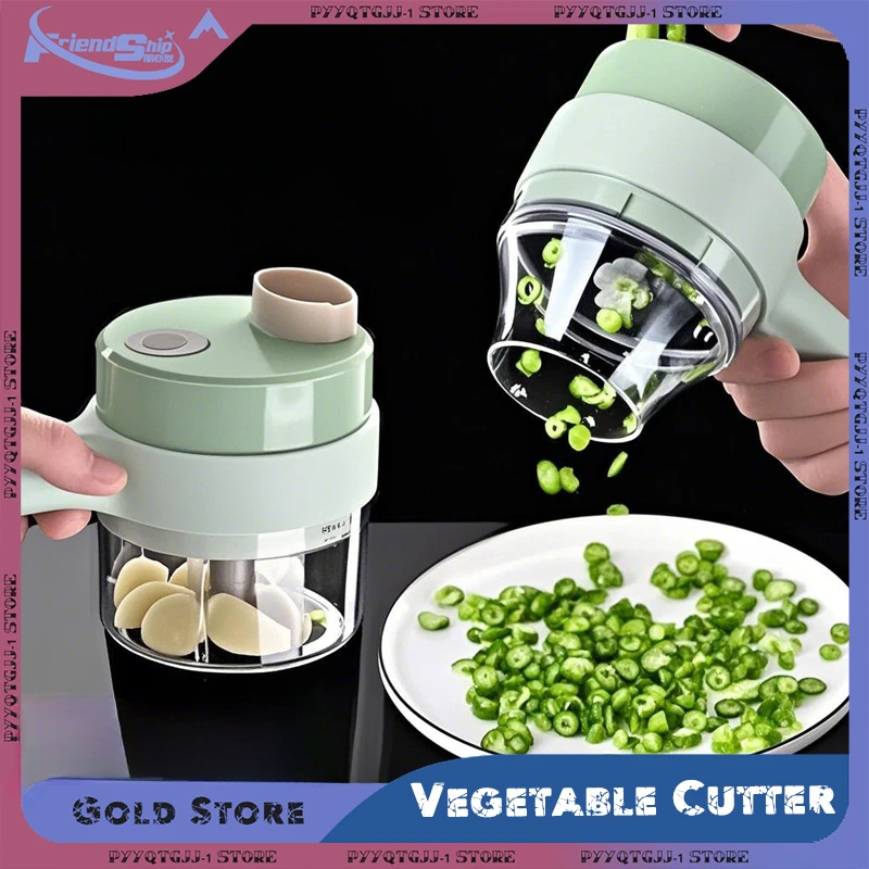 4 In 1 Handheld Electric Vegetable Cutter USB Wireless Chop Garlic Mash Minced Slice Onion Cutting Cooking Gadgets 자동야채슬라이서
4 In 1 Handheld Electric Vegetable Cutter USB Wireless Chop Garlic Mash Minced Slice Onion Cutting Cooking Gadgets 자동야채슬라이서