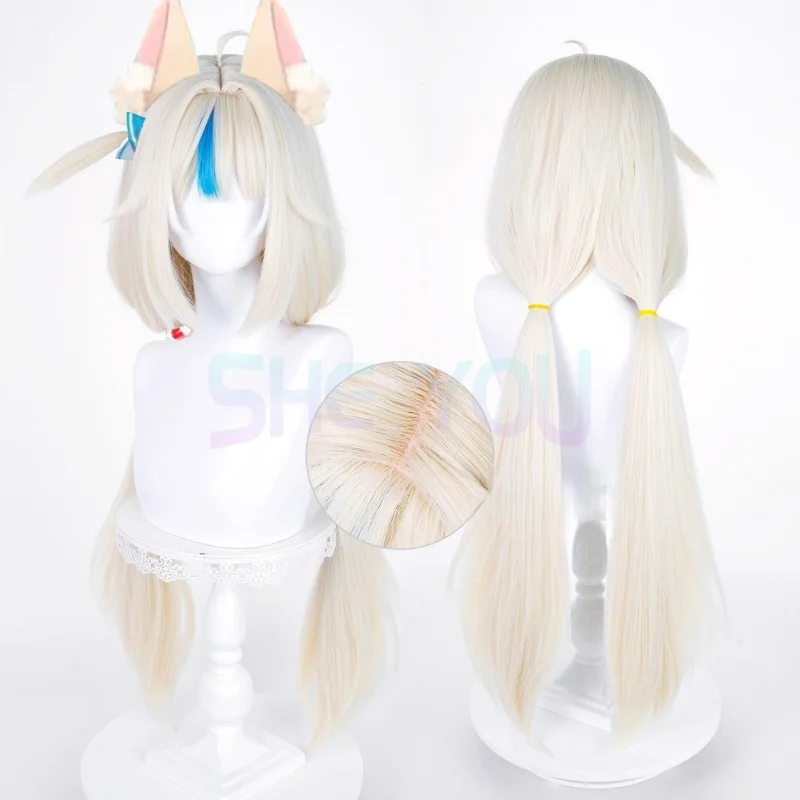 Sameko Saba Cosplay Wig 90cm Long Milk Golden Highlight Blue White Wig Anime Heat Resistant Synthetic Wig for Halloween Costume
Sameko Saba Cosplay Wig 90cm Long Milk Golden Highlight Blue White Wig Anime Heat Resistant Synthetic Wig for Halloween Costume
