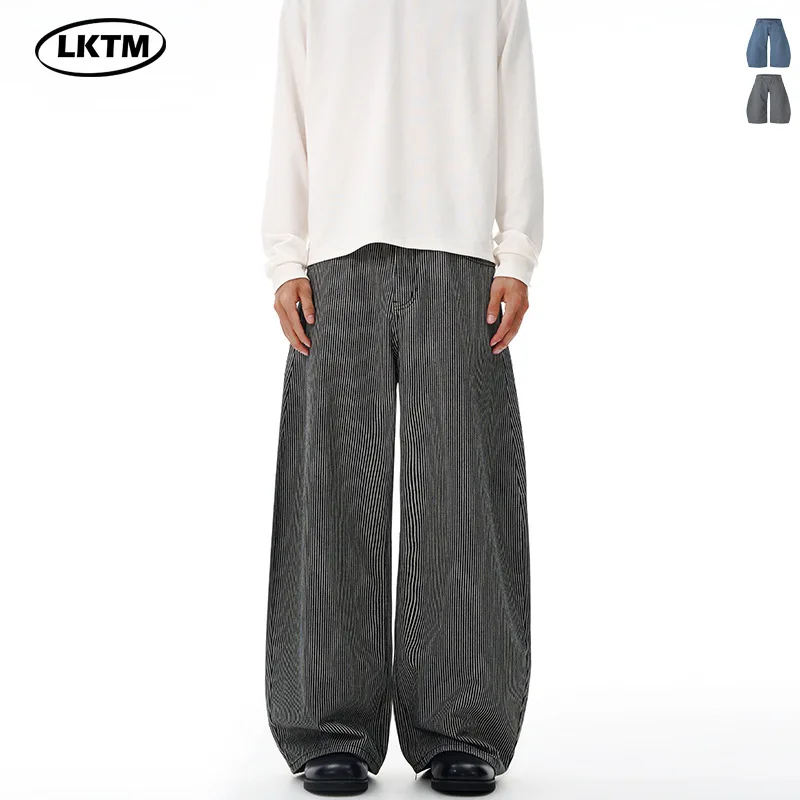 Autumn and Winter New Simple Striped Scimitar Jeans Men's and Women's High-end Lazy Wind Drooping Trousers
Autumn and Winter New Simple Striped Scimitar Jeans Men's and Women's High-end Lazy Wind Drooping Trousers
