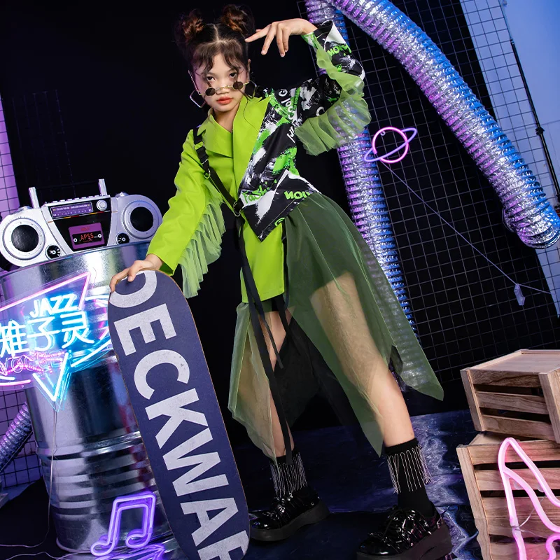 Children's Jazz Dance Trendy Cool Performance Costume Set Girl's T-stage Walking Show Clothing Hip Hop Street Dance Clothing
Children's Jazz Dance Trendy Cool Performance Costume Set Girl's T-stage Walking Show Clothing Hip Hop Street Dance Clothing