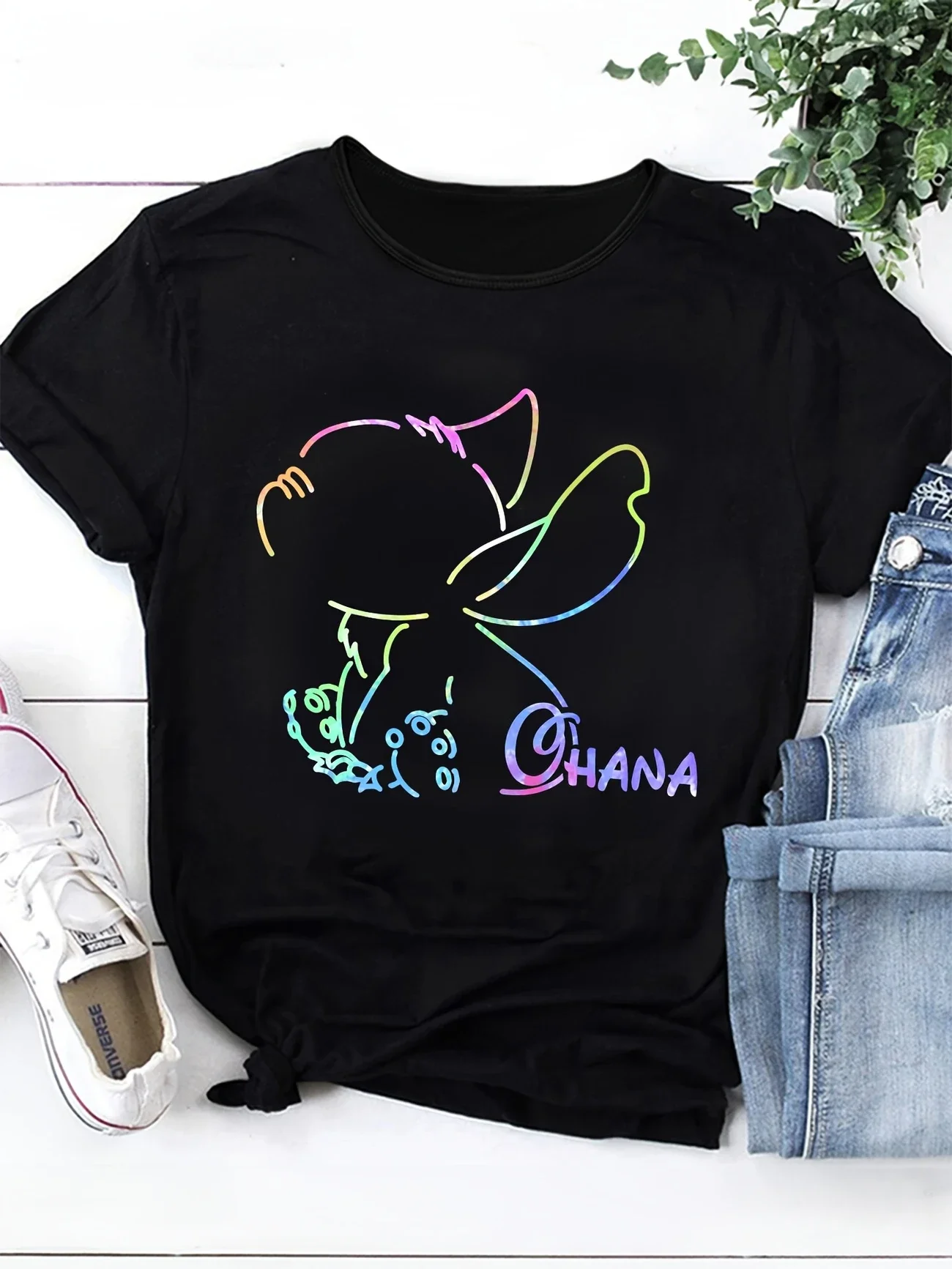 Plus - Size Classic Cartoon Color Line Print Women's Black T-Shirt Comfortable, Trendy, Stylish
Plus - Size Classic Cartoon Color Line Print Women's Black T-Shirt Comfortable, Trendy, Stylish