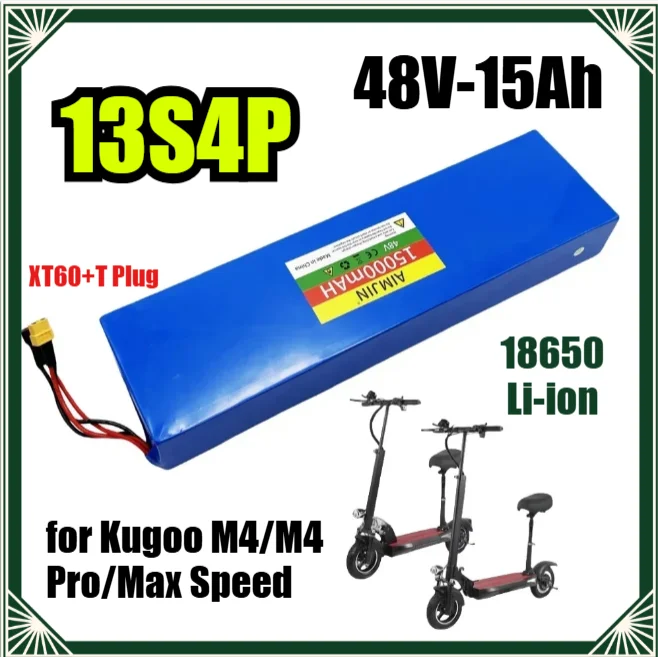 13S4P 18650 lithium-ion battery 48V 15Ah 1000W lithium-ion battery pack for 54.6V for Citycoco BMS electric scooters
13S4P 18650 lithium-ion battery 48V 15Ah 1000W lithium-ion battery pack for 54.6V for Citycoco BMS electric scooters