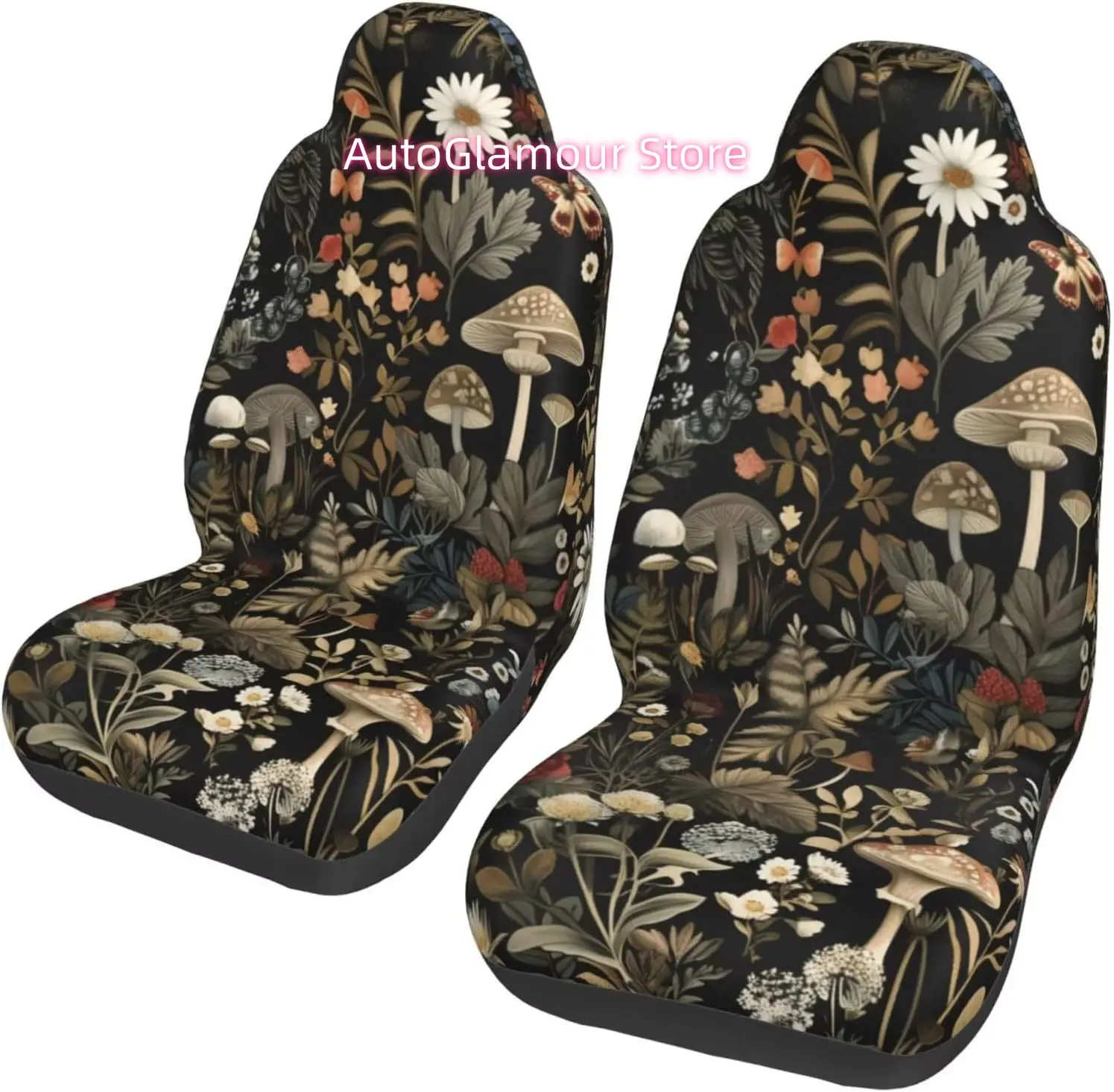Mushroom Print Car Seat Covers Front Bucket Seats Protector Vintage Aesthetic Botanical Fabric Auto Seats Cushion Universal Fit
Mushroom Print Car Seat Covers Front Bucket Seats Protector Vintage Aesthetic Botanical Fabric Auto Seats Cushion Universal Fit