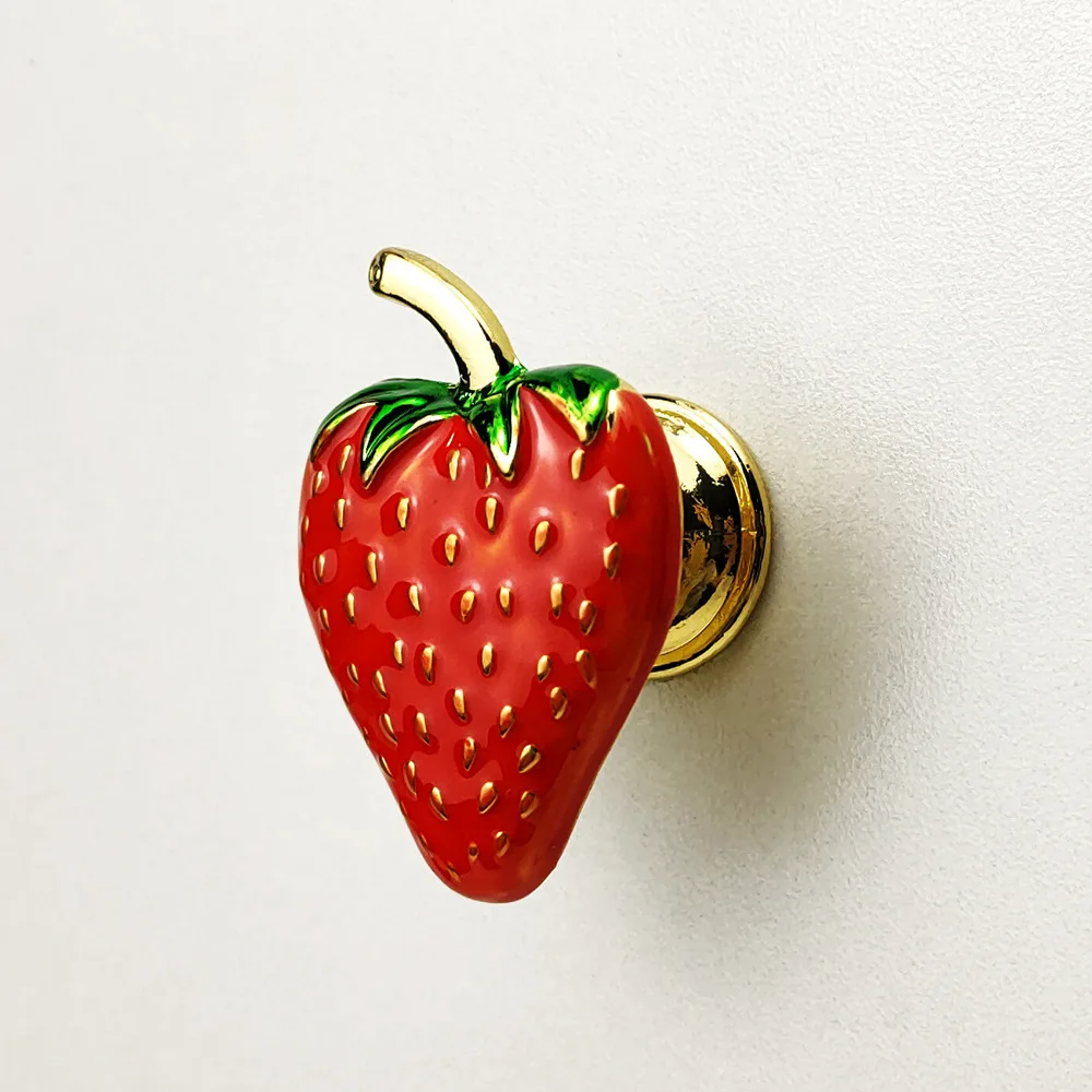 Cute Cartoon Strawberry Kids Handle Gold Red Green Drawer Shoe Cabinet Nightstand TV cabinet Dresser Furniture Decoration Knob
Cute Cartoon Strawberry Kids Handle Gold Red Green Drawer Shoe Cabinet Nightstand TV cabinet Dresser Furniture Decoration Knob
