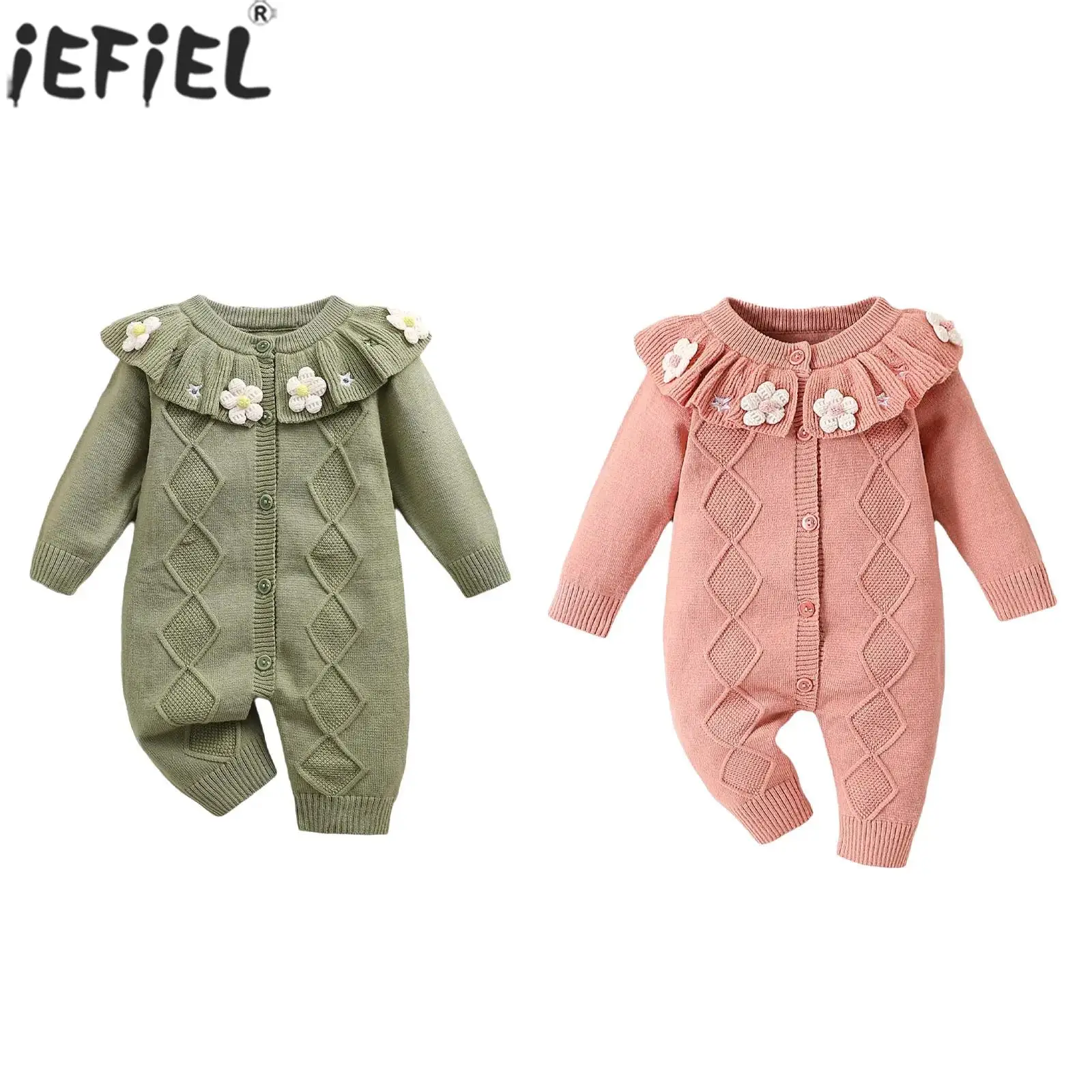 Осенне-зимний вязаный свитер для маленьких девочек, комбинезон с длинными рукавами и рюшами на воротнике, милый милый боди с 3D цветами, костюм для дня рождения
Осенне-зимний вязаный свитер для маленьких девочек, комбинезон с длинными рукавами и рюшами на воротнике, милый милый боди с 3D цветами, костюм для дня рождения