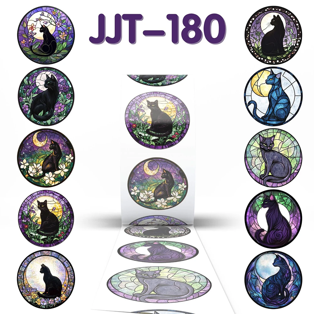 500pcs Cute Gothic Black Cat Art Aesthetics Stained Glass Animal Roll Stickers for Journaling Laptop Scrapbook Reward Decals
500pcs Cute Gothic Black Cat Art Aesthetics Stained Glass Animal Roll Stickers for Journaling Laptop Scrapbook Reward Decals
