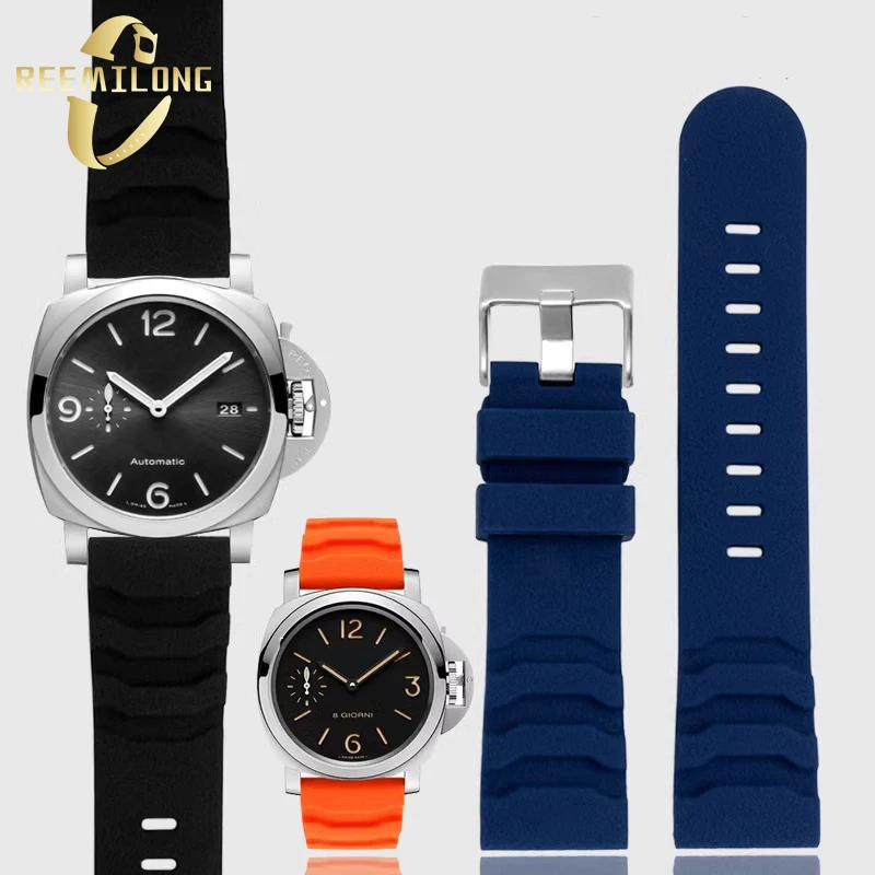Silicone rubber watch strap For Panerai Luminox XS3749 3789 3741 3745 24mm orange blue black men watchband Breathable waterproof
Silicone rubber watch strap For Panerai Luminox XS3749 3789 3741 3745 24mm orange blue black men watchband Breathable waterproof