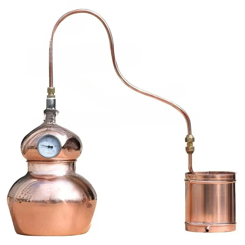 5L copper hoist distiller, hydrosol essential oil machine, flower dew extraction equipment
5L copper hoist distiller, hydrosol essential oil machine, flower dew extraction equipment