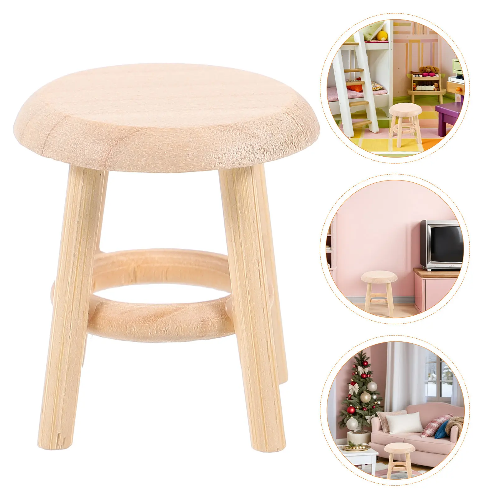 2Pcs Miniature Wooden Stool Chair 1:12 Scale Compact Round High Stool for Dollhouse Miniature Furniture DIY Pretend Play
2Pcs Miniature Wooden Stool Chair 1:12 Scale Compact Round High Stool for Dollhouse Miniature Furniture DIY Pretend Play