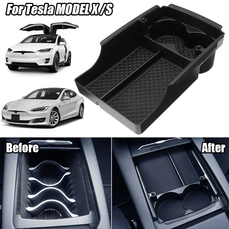 RMAUTO Car Central Armrest Storage Box Center Console Tray Organizer Stowing Tidying Cup Holders for Tesla Model X Model S
RMAUTO Car Central Armrest Storage Box Center Console Tray Organizer Stowing Tidying Cup Holders for Tesla Model X Model S