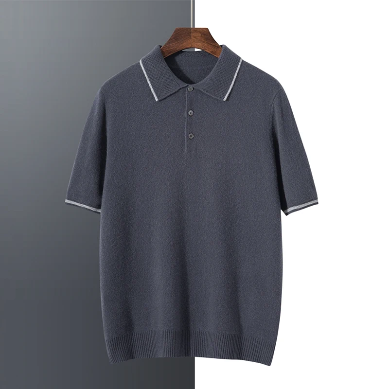 ZOCEPT High Quality Short Sleeve Sweater for Men Autumn Korean Pure Cashmere Knitted Pullover Man Polo Collar Business Sweater
ZOCEPT High Quality Short Sleeve Sweater for Men Autumn Korean Pure Cashmere Knitted Pullover Man Polo Collar Business Sweater