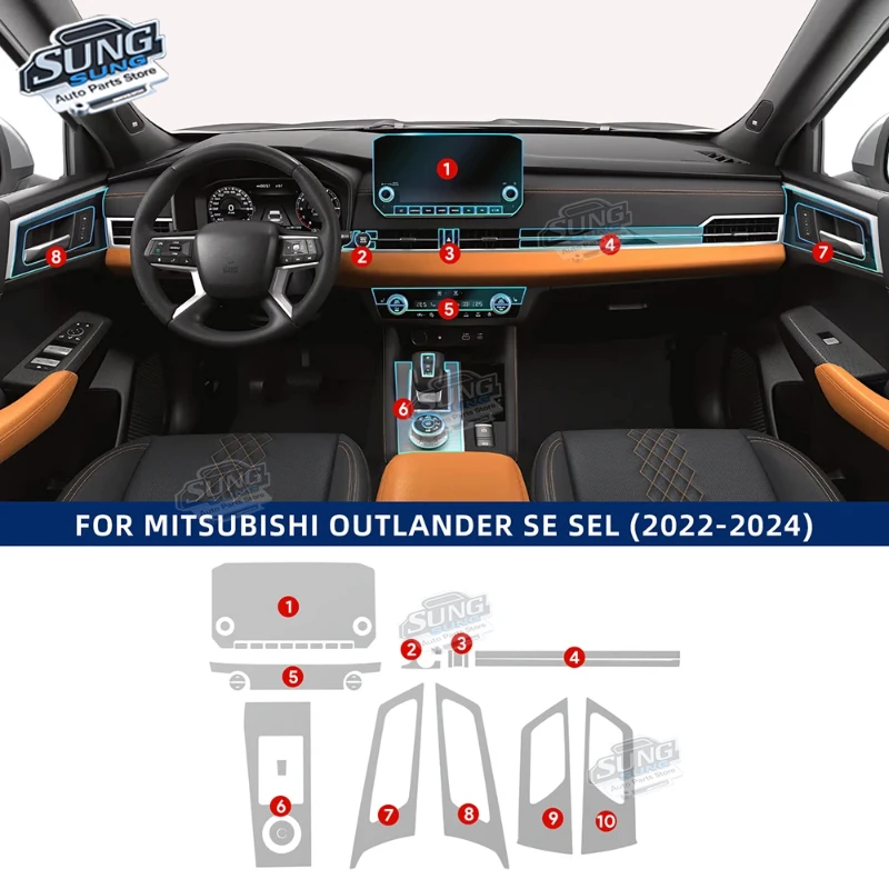 Для MITSUBISHI OUTLANDER SE SEL 2022-2024 предварительно вырезанная защитная пленка для салона автомобиля, консоль, прозрачная автомобильная пленка из ТПУ с защитой от царапин
Для MITSUBISHI OUTLANDER SE SEL 2022-2024 предварительно вырезанная защитная пленка для салона автомобиля, консоль, прозрачная автомобильная пленка из ТПУ с защитой от царапин