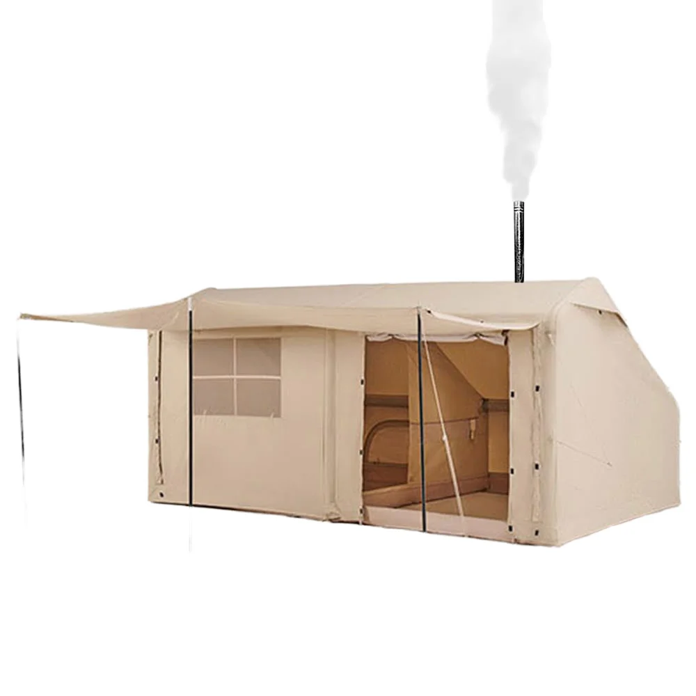 4-Season Waterproof Inflatable Tent For 2-4 Persons Oxford Fabric Pop-Up Family Tent With Stove Jack Hole And Pump
4-Season Waterproof Inflatable Tent For 2-4 Persons Oxford Fabric Pop-Up Family Tent With Stove Jack Hole And Pump