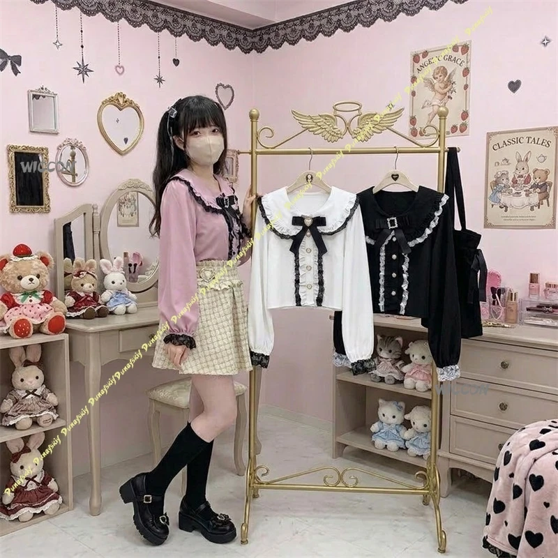Японская униформа в стиле кавай: женские рубашки Jirai Kei Lolita Y2K, милые блузки, элегантные и нежные рубашки, повседневные эстетичные рубашки
Японская униформа в стиле кавай: женские рубашки Jirai Kei Lolita Y2K, милые блузки, элегантные и нежные рубашки, повседневные эстетичные рубашки