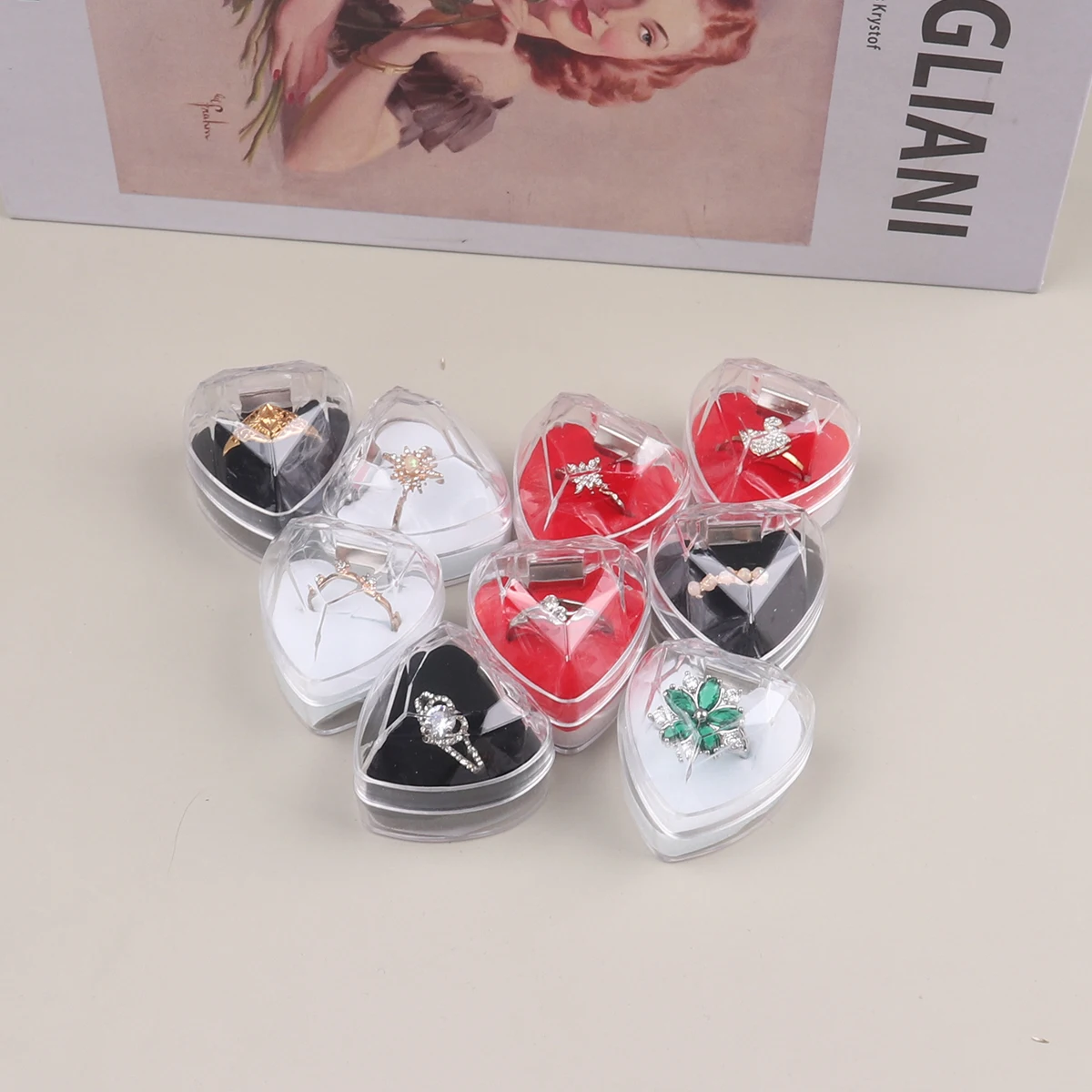 5pcs/lot 3 Color Options Jewelry Package Ring Earring Box Acrylic Transparent Wedding Packaging Jewelry Heart-Shape Box
5pcs/lot 3 Color Options Jewelry Package Ring Earring Box Acrylic Transparent Wedding Packaging Jewelry Heart-Shape Box