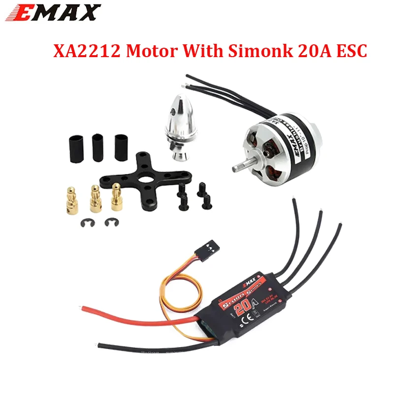 EMAX XA2212 KV820 / KV980 / KV1400 Brushless Motor With Emax Simonk 20A ESC 1045 props for F450 F550 RC Quadcopter
EMAX XA2212 KV820 / KV980 / KV1400 Brushless Motor With Emax Simonk 20A ESC 1045 props for F450 F550 RC Quadcopter