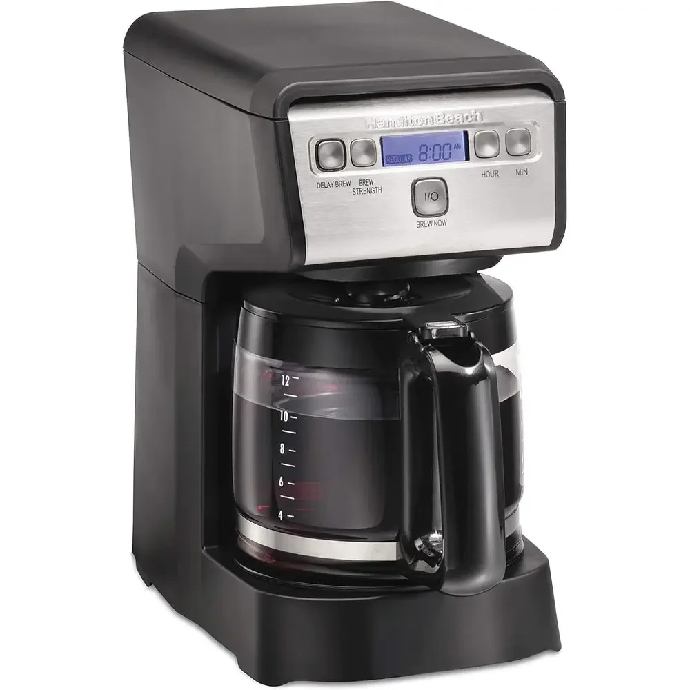 Compact 12-Cup Programmable Coffee Maker with Auto-Off, No-Drip Carafe, Space-Saving Design
Compact 12-Cup Programmable Coffee Maker with Auto-Off, No-Drip Carafe, Space-Saving Design