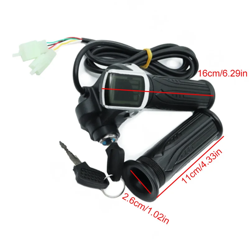 LCD Electric Bike Twist Grip Throttle with 24V/36V/48V LCD Battery Display Electric Bicycle Throttle Grip with Power Indicator
LCD Electric Bike Twist Grip Throttle with 24V/36V/48V LCD Battery Display Electric Bicycle Throttle Grip with Power Indicator