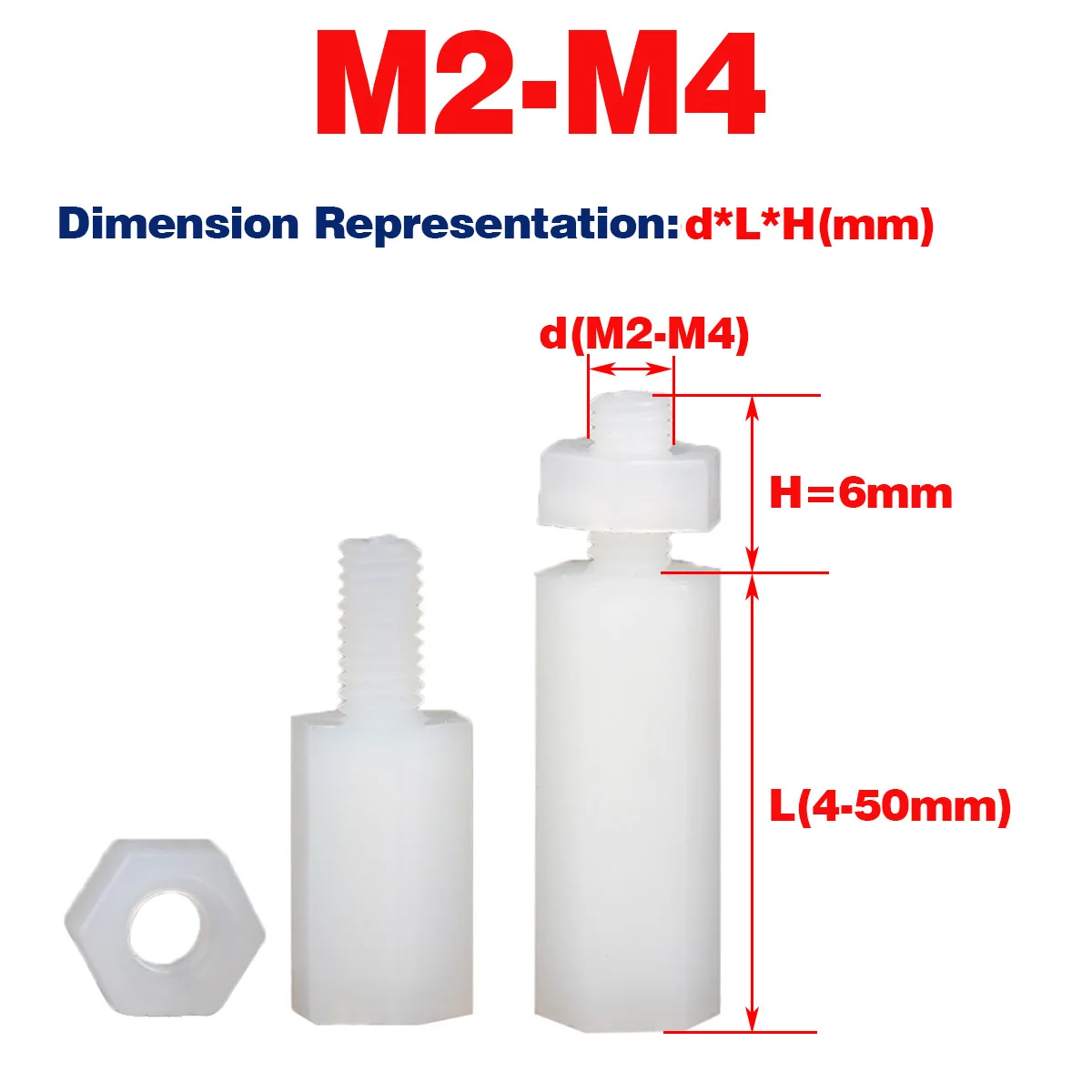 Nylon Single Head Hexagonal Column Isolation Column / Stud With Nut Combination
Nylon Single Head Hexagonal Column Isolation Column / Stud With Nut Combination
