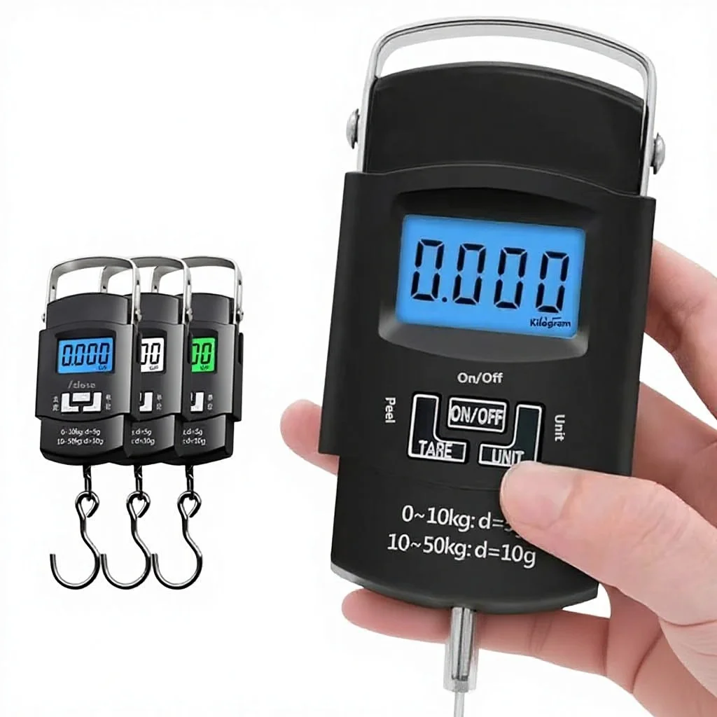 Handheld Electronic Luggage Fishing Scale 50kg Portable Hook Compact Cross-Border Spring High Precision LCD Display ABS
Handheld Electronic Luggage Fishing Scale 50kg Portable Hook Compact Cross-Border Spring High Precision LCD Display ABS