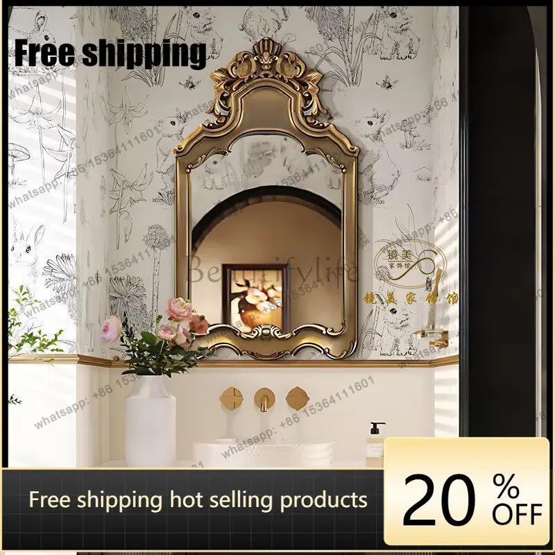 D33 French retro entrance bedroom dressing mirror decorative bathroom wall hanging bathroom mirror
D33 French retro entrance bedroom dressing mirror decorative bathroom wall hanging bathroom mirror
