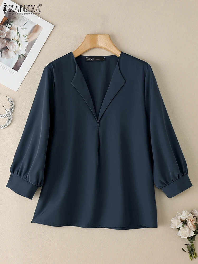 ZANZEA Summer Fashion V Neck 3/4 Sleeve Shirt Office Women Blouses Elegant Work OL Blusas Casual Solid Party Tops Tunic Oversize
ZANZEA Summer Fashion V Neck 3/4 Sleeve Shirt Office Women Blouses Elegant Work OL Blusas Casual Solid Party Tops Tunic Oversize