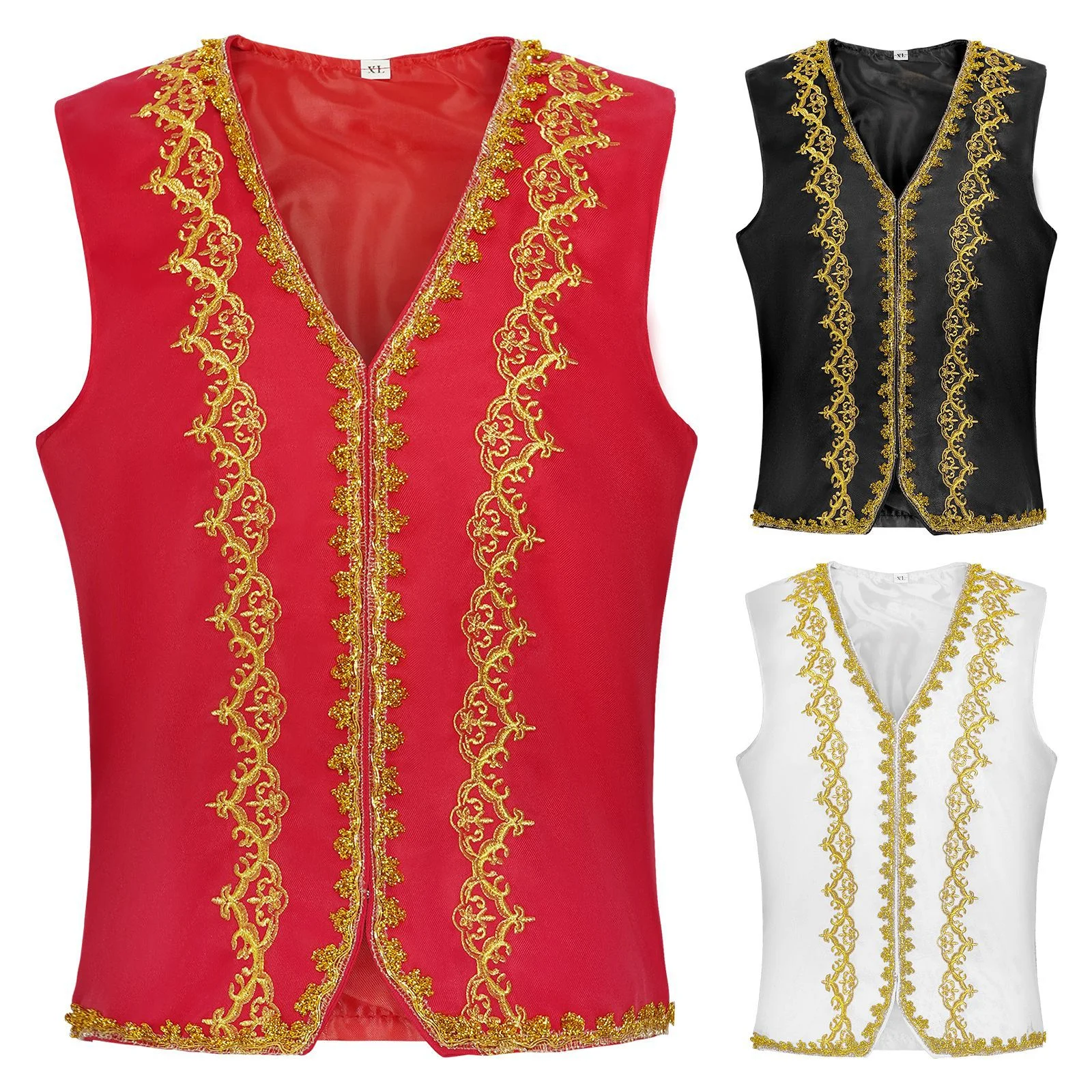 Men's Medieval Embroidered Court Vest, Gothic Retro Waistcoat, Halloween Carnival Stage Cosplay Costume
Men's Medieval Embroidered Court Vest, Gothic Retro Waistcoat, Halloween Carnival Stage Cosplay Costume