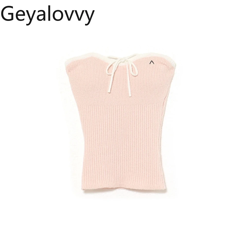 Pure Desire Style Color Block Spicy Sweet Вязаный топ-труба с открытыми плечами и подушечками на груди Летний новый однотонный облегающий жилет с завязками
Pure Desire Style Color Block Spicy Sweet Вязаный топ-труба с открытыми плечами и подушечками на груди Летний новый однотонный облегающий жилет с завязками