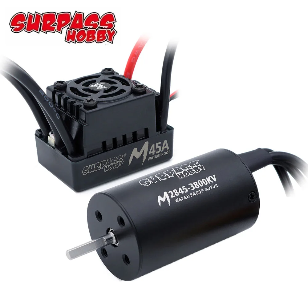 SURPASS HOBBY M2838 M2845 Waterproof Brushless Motor with M35A / M45A ESC Combo for Wtloys Remo 1/12 1/14 1/16 RC Car Boat
SURPASS HOBBY M2838 M2845 Waterproof Brushless Motor with M35A / M45A ESC Combo for Wtloys Remo 1/12 1/14 1/16 RC Car Boat