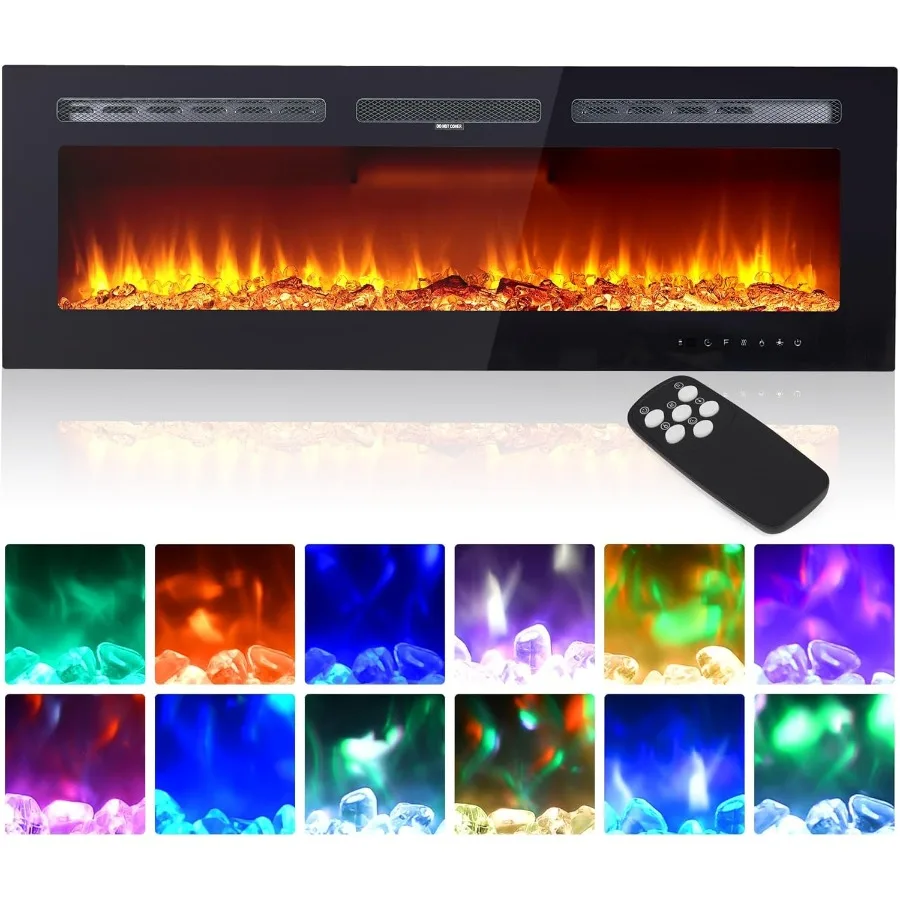 60 inch Electric Fireplace for Living Room and Bedroom with Two Heat Settings 750W 1500W Wall Recessed and Wall Mounted Design
60 inch Electric Fireplace for Living Room and Bedroom with Two Heat Settings 750W 1500W Wall Recessed and Wall Mounted Design