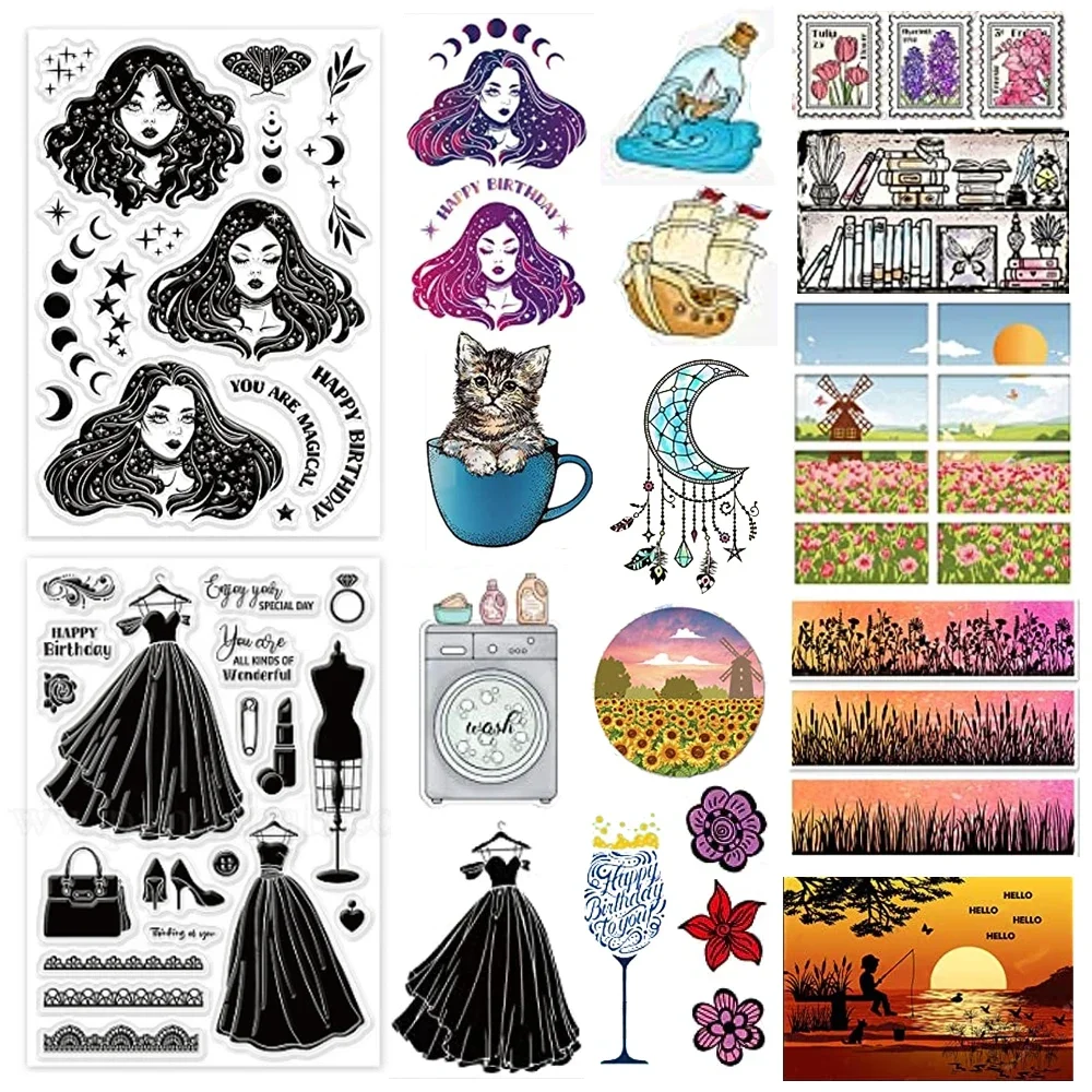 Magical Lady Clear Stamp for Card Making Decorative Astrology Magic Dreamy Occult Transparent Silicone Stamp for DIY Scrapbook
Magical Lady Clear Stamp for Card Making Decorative Astrology Magic Dreamy Occult Transparent Silicone Stamp for DIY Scrapbook