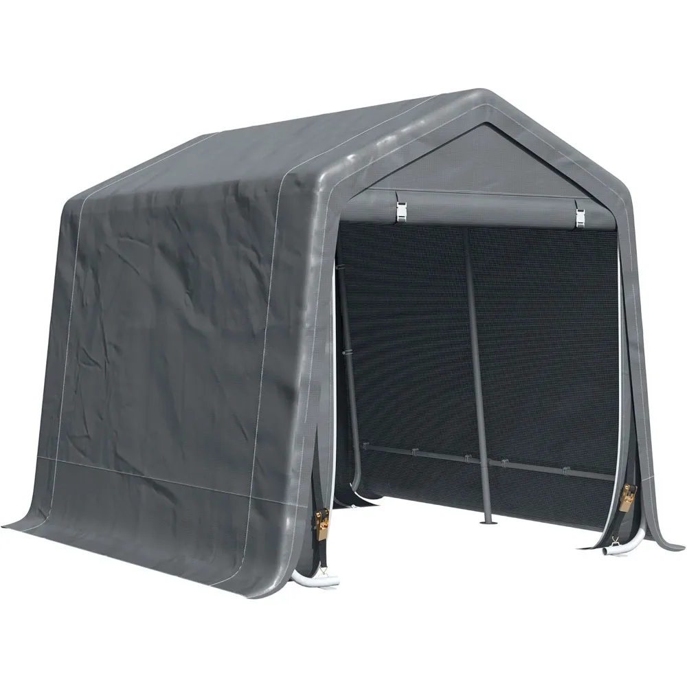 9' x 8' Carport Portable Garage, Heavy Duty Storage Tent, Patio Storage Shelter w/Anti-UV PE Cover and Double Zipper Doors, for
9' x 8' Carport Portable Garage, Heavy Duty Storage Tent, Patio Storage Shelter w/Anti-UV PE Cover and Double Zipper Doors, for