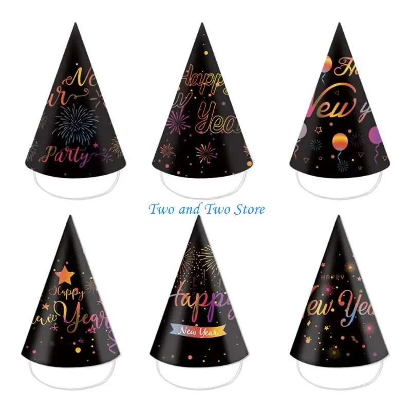 HX6F Happy New Year Party Paper Hat 6/12PCS Rainbow Designs Festival Hat for Family
HX6F Happy New Year Party Paper Hat 6/12PCS Rainbow Designs Festival Hat for Family