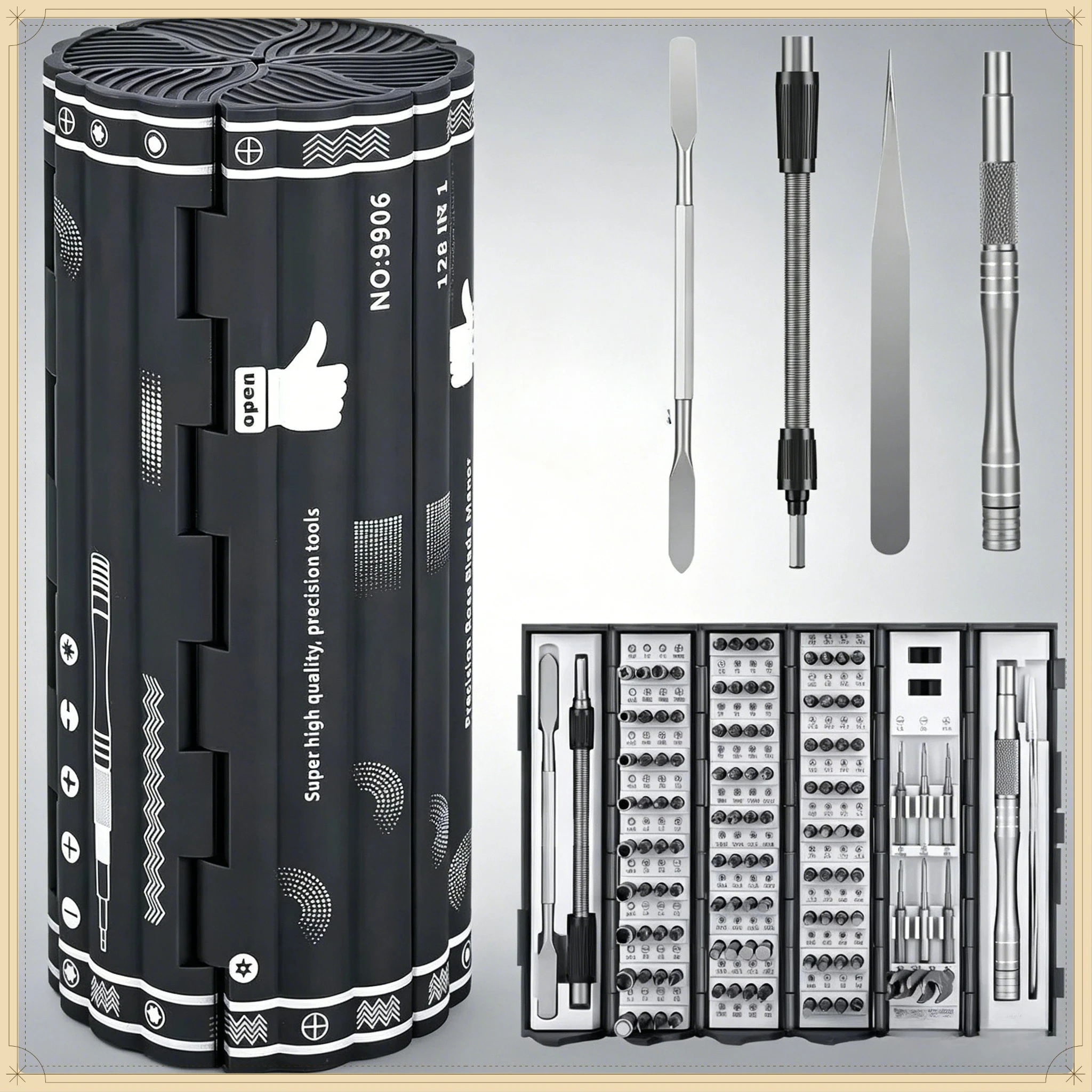 128-in-1 Magnetic Screwdriver Set Multifunctional Precision Torx Phillips Bits for Phone Computer Repair
128-in-1 Magnetic Screwdriver Set Multifunctional Precision Torx Phillips Bits for Phone Computer Repair