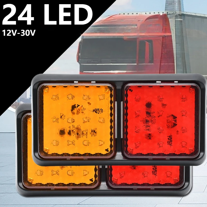 2PCS/Set Truck Trailer Lights 12V-30V 24 LED Stop Tail Indicator For Tractors, Boats, RVs, Buses, Caravans
2PCS/Set Truck Trailer Lights 12V-30V 24 LED Stop Tail Indicator For Tractors, Boats, RVs, Buses, Caravans