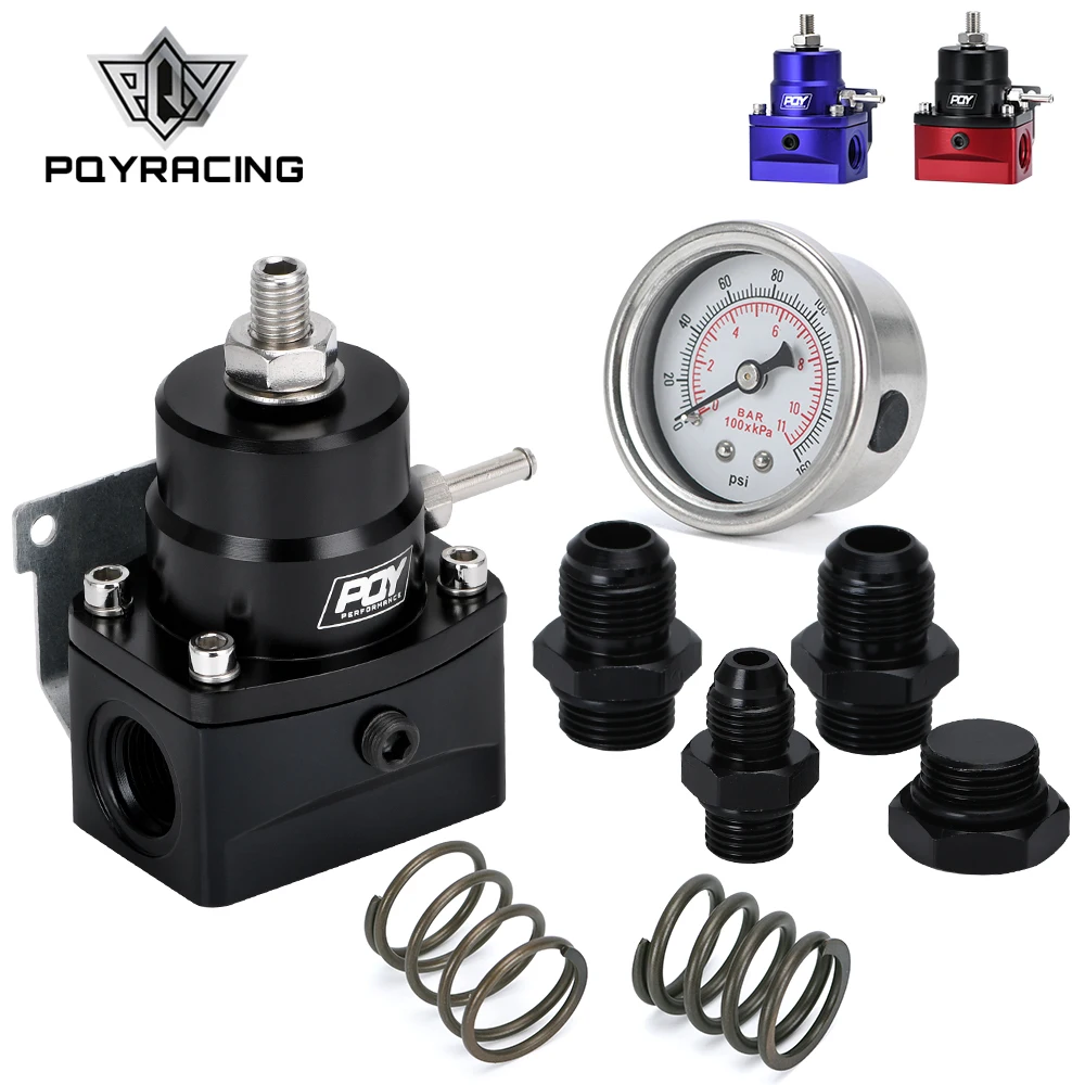 Aluminum Universal AN8 Feed & AN6 Return Line Fuel Pressure Regulator W/ 0-160PSI Gauge Set 3-20 20-45 45-70 Pressure Springs
Aluminum Universal AN8 Feed & AN6 Return Line Fuel Pressure Regulator W/ 0-160PSI Gauge Set 3-20 20-45 45-70 Pressure Springs