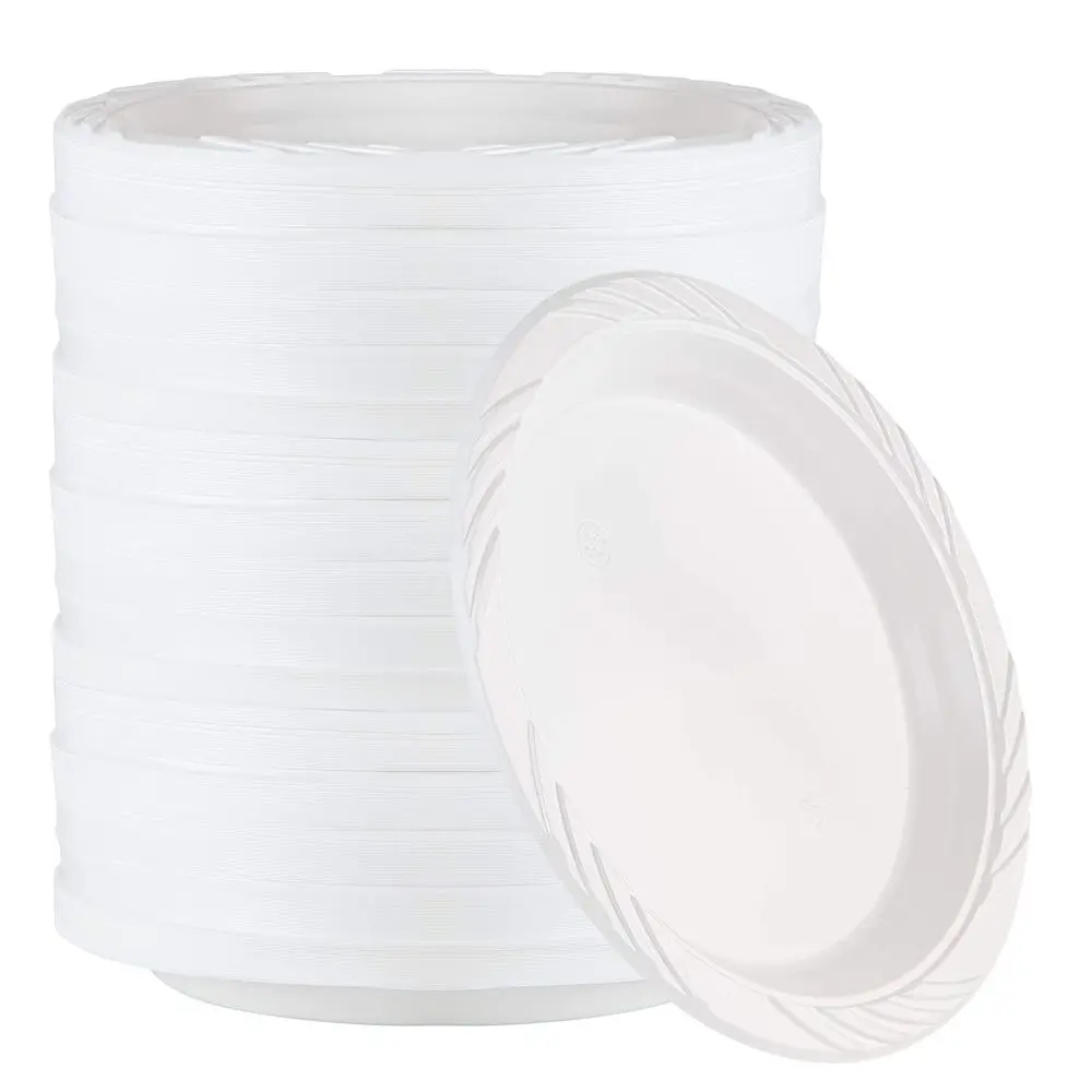 Count Disposable 9 Inch White Plastic Dinner Plates large
Count Disposable 9 Inch White Plastic Dinner Plates large