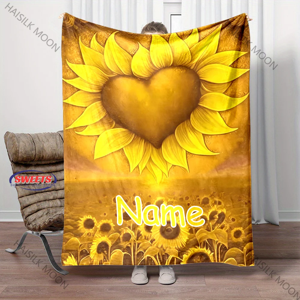 Name Custom Sunflower and Love Printed Blanket Sofa Nap Office Shawl Blanket Multi-Size Optional Machine Washable Easy Cleaning
Name Custom Sunflower and Love Printed Blanket Sofa Nap Office Shawl Blanket Multi-Size Optional Machine Washable Easy Cleaning