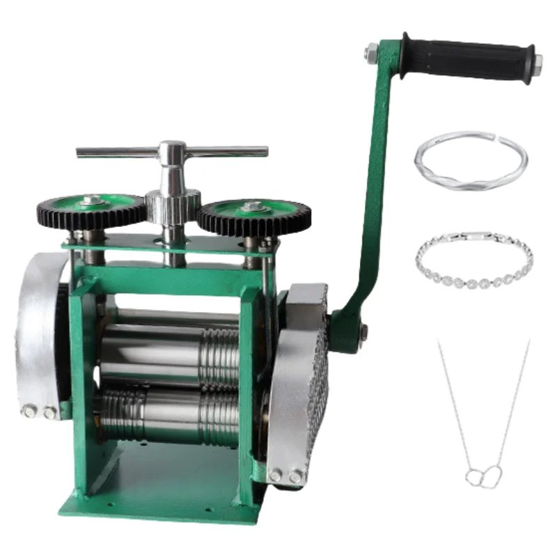 Metal, bracelet making, thin plate square silk, oval, manual, two-roll, jewelry mill
Metal, bracelet making, thin plate square silk, oval, manual, two-roll, jewelry mill