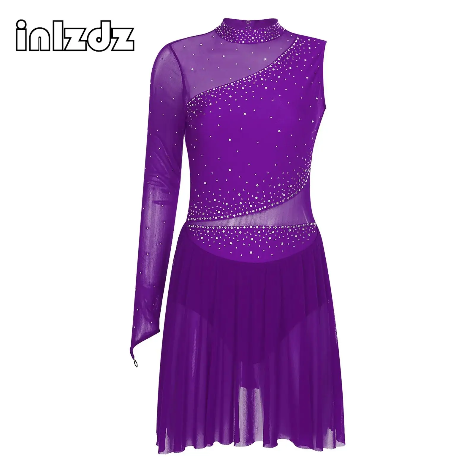 Womens Lyrical Dance Dress Modern Contemporary Costumes One Shoulder Rhinestones Figure Skating Leotard Ballet Dancewear
Womens Lyrical Dance Dress Modern Contemporary Costumes One Shoulder Rhinestones Figure Skating Leotard Ballet Dancewear