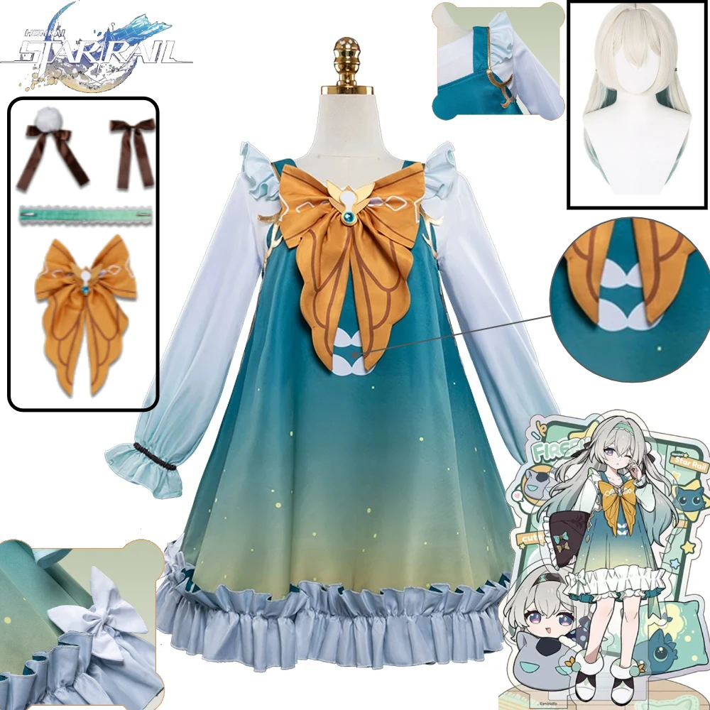 Honkai: Star Rail Firefly Cosplay Full Set Girls' Dorm Series Blue White Cute Pajamas Soft Firefly Girl Loungewear Wig for Party
Honkai: Star Rail Firefly Cosplay Full Set Girls' Dorm Series Blue White Cute Pajamas Soft Firefly Girl Loungewear Wig for Party