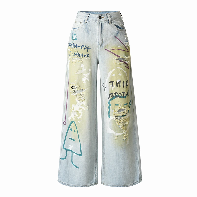 Women's Retro High Waist Wide Leg Jeans Spring 2026 Printed Y2K Style Exquisite Crted Straight-Leg Hot Girl Fashion
Women's Retro High Waist Wide Leg Jeans Spring 2026 Printed Y2K Style Exquisite Crted Straight-Leg Hot Girl Fashion