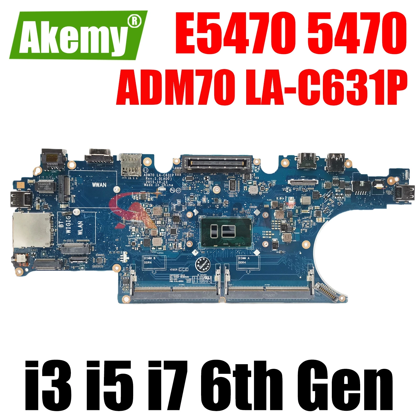 For DELL Latitude E5470 5470 Laptop Motherboard LA-C631P Mainboard With i3 i5 6th Gen CPU CN-0HCP0K 0C0NC4 00VJ1G 0C0NC4 00VJ1C
For DELL Latitude E5470 5470 Laptop Motherboard LA-C631P Mainboard With i3 i5 6th Gen CPU CN-0HCP0K 0C0NC4 00VJ1G 0C0NC4 00VJ1C