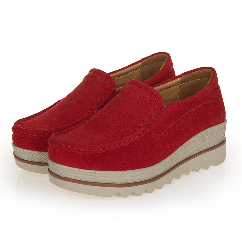 Spring Platform Women Shoes Flats Sneakers Suede Leather Women Casual Shoes Slip On Flats Heels Wedge Black for women Large size
Spring Platform Women Shoes Flats Sneakers Suede Leather Women Casual Shoes Slip On Flats Heels Wedge Black for women Large size