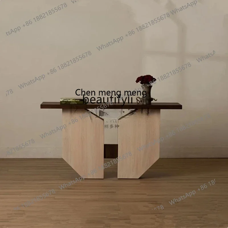 ss1001 Italian light luxury creative solid wood entrance table Modern simple living room Entry end view table Hotel entrance tab
ss1001 Italian light luxury creative solid wood entrance table Modern simple living room Entry end view table Hotel entrance tab