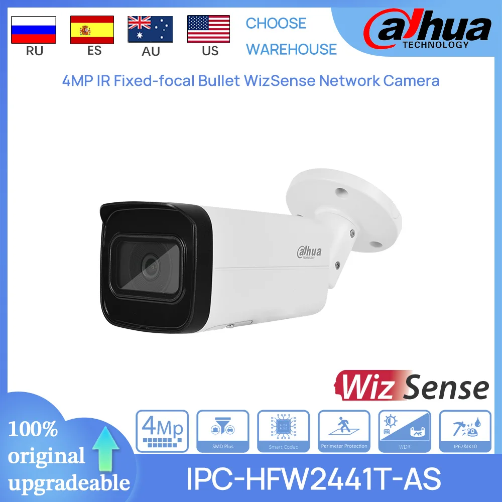 Dahua Original IPC-HFW2441T-AS 4MP 80mIR WizSense PoE Network Camera Smart Search Intrusion, tripwire SMD Plus IP67& IK10 H.265+
Dahua Original IPC-HFW2441T-AS 4MP 80mIR WizSense PoE Network Camera Smart Search Intrusion, tripwire SMD Plus IP67& IK10 H.265+